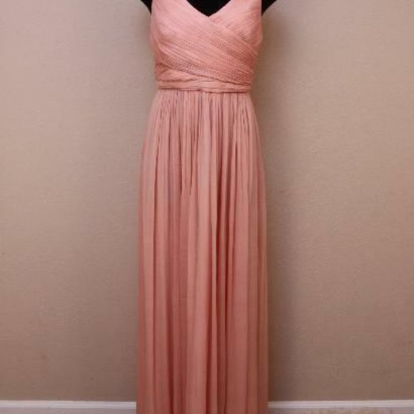 JCrew $365 Silk Chiffon Heidi Gown  Misty Rose - Picture 2 of 6